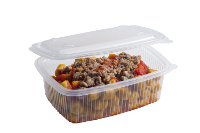 PP microwave safe container with hinged lid
