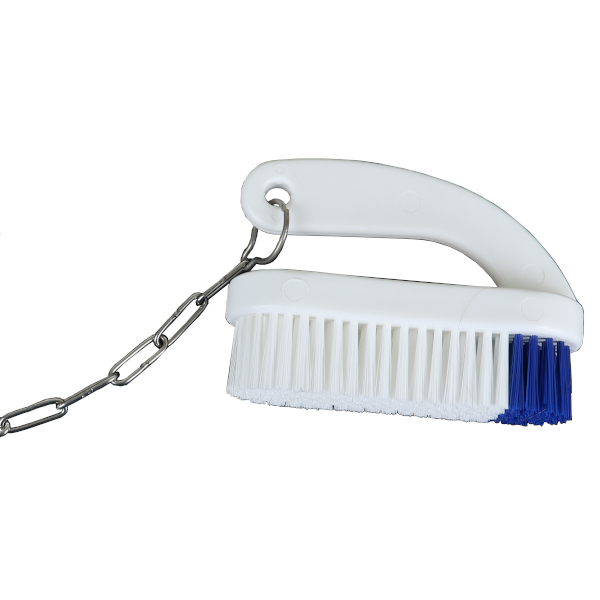 Nail brush with chain