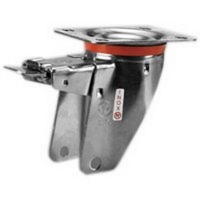 Swivel housing in stainless steel with brake and plate