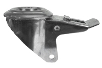 Swivel housing in stainless steel with brake and central hole