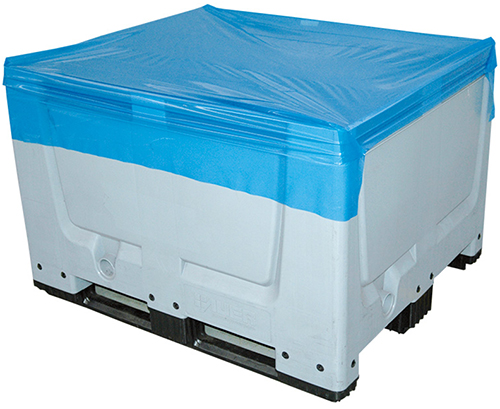 Blue cover for pallet container 1200x1000