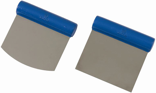 Stainless steel dough scraper with polypropylene handle