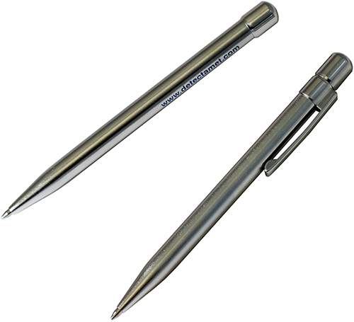 Detectable metal pen