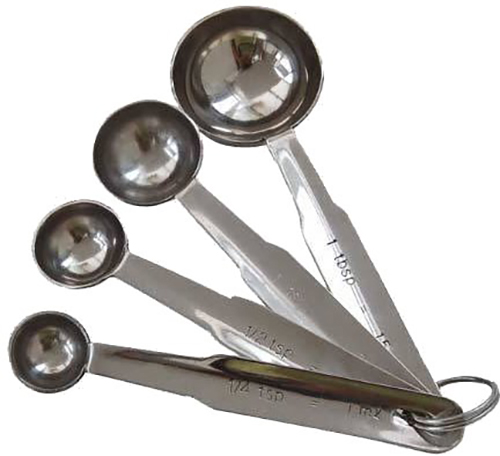 Stainless steel measuring spoon (x4)
