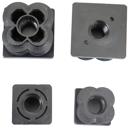 Threaded square tube plug