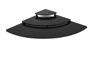 Display for the set of 9 dishes in black plexi