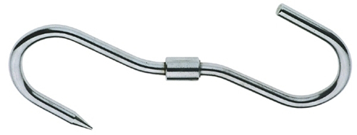 Swiveling stainless steel S-hook