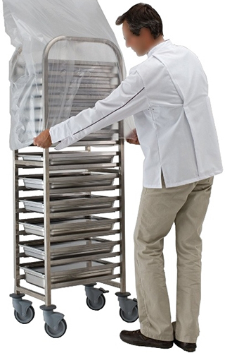 Transparent cover for cart