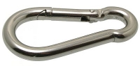 Stainless steel carabiner link