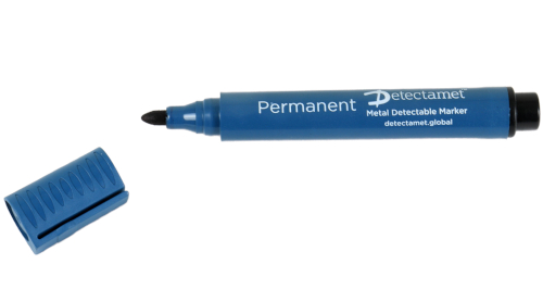 Detectable non retractable marker pen