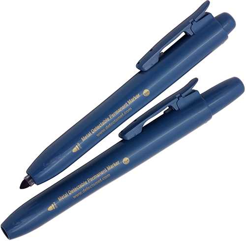 Detectable retractable marker pen