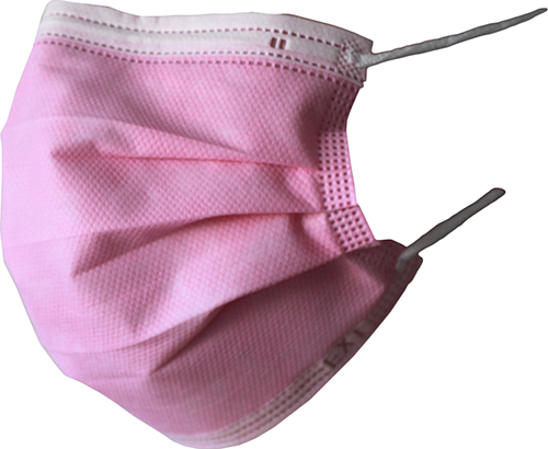 Masque élastique 3 plis rose Type II