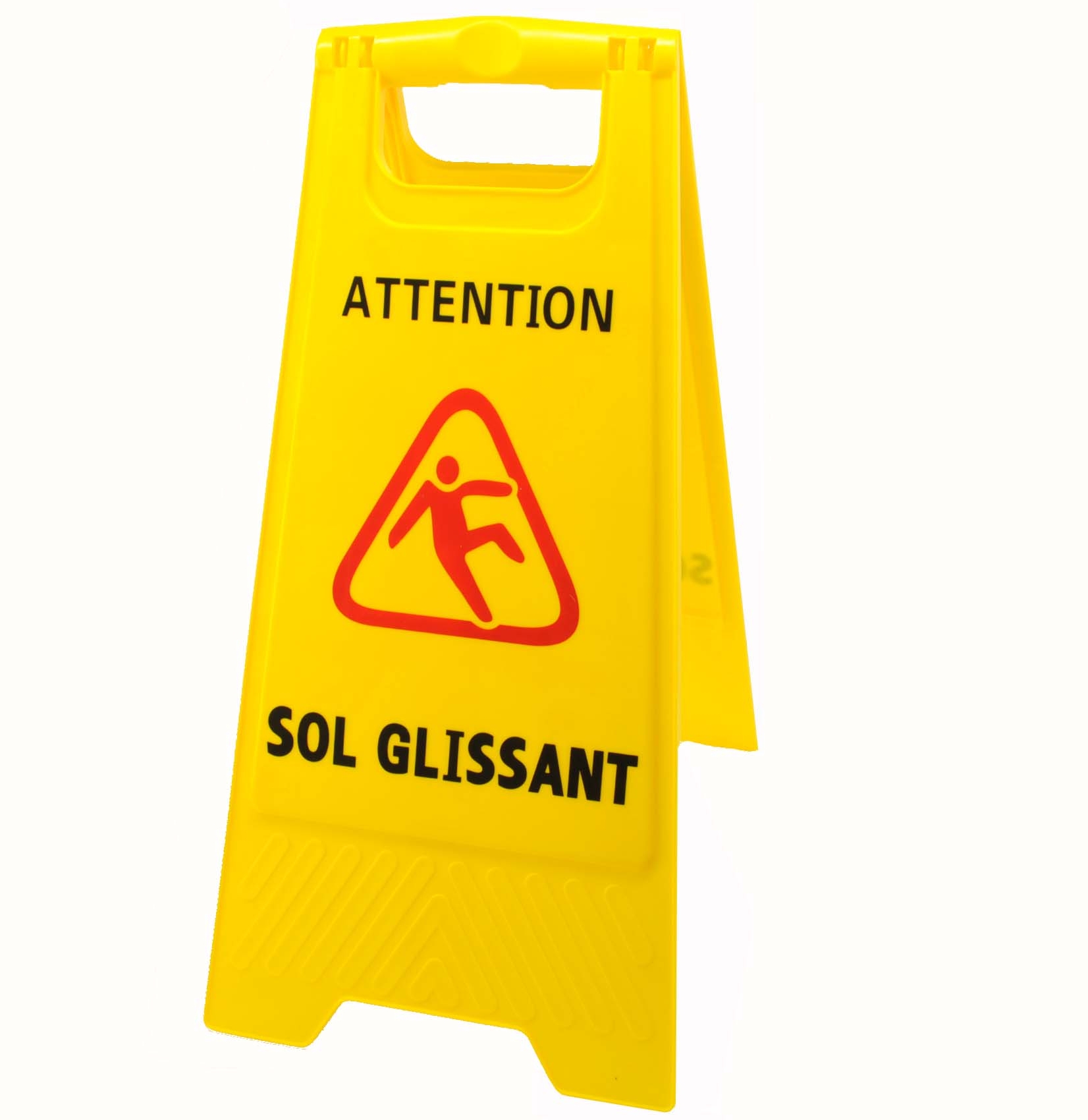 Panneau avertissement : Sol glissant