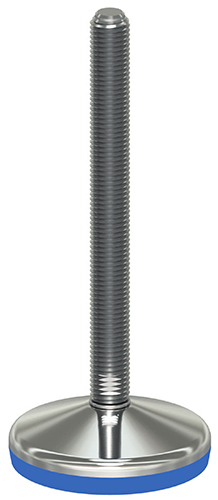 Hygienic blue stainless steel adjustable foot