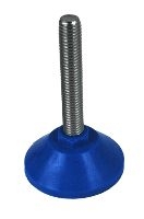 Stainless steel adjustable foot with fixed rod and blue bottom