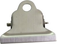 Detectable stainless steel board clip