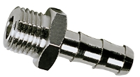 Hexagonal barbed male blowgun nipple