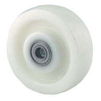 SUPER NYLTEC wheel with double ball bearing in stainless steel