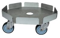 Round stainless steel dolly
