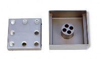 Stainless steel floor drain 150x150, bottom discharge
