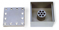 Stainless steel floor drain 200x200, bottom discharge