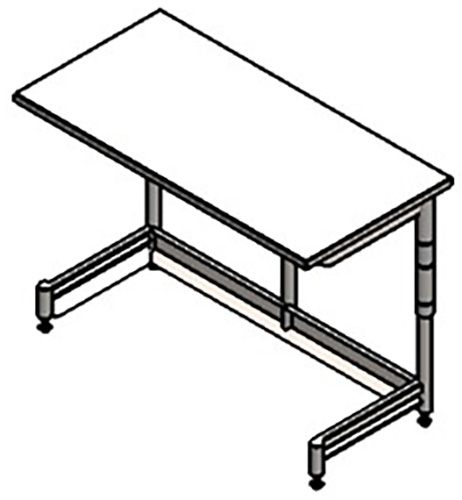 Table de découpe réglable inox