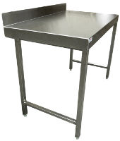 Eco stainless steel preparation table with upstand