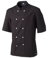 Veste cuisinier noire manches courtes