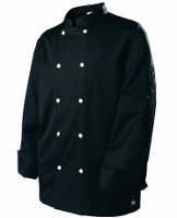 Veste cuisinier noire manches longues