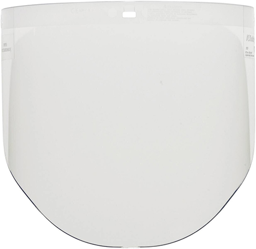 Visor for slaughterhouse safety helmet